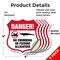 Signmission Alligator Warning Shield Sign Danger! No, 4 inch X 4 inch, Vinyl Decal, 5PK SHI-D-5PACK-4-356 - alternate 3