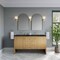 James Martin Vanities Hudson 60" Double Vanity, Light Natural Oak, w/ 3 CM Phantome Eclos Top 435-V60D-LNO-3PHT - alternate 2