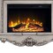 Homeroots 47" Bone Wood Ornate Carved Scrollwork Electric Free Standing Fireplace With Mantle 574008 - alternate 3