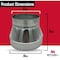 Mitchell Metal HVAC Duct Reducer, 8"-6", 6 inch to 8 inch Air Duct Increaser, 30-Gauge Galvanized Steel MM-31086 - alternate 3