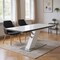 Homeroots 63" White and Silver Wood and Metal Pedestal Base Dining Table 555191 - alternate 2