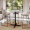 Flash Furniture 36" Round Tabletop, Seamless Surface Technology, White Faux Marble, 30"x30" Black Bar Height X-Base ST-RD36-WHMAR-T3030B-GG - alternate 4