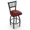Holland Bar Stool Co 36" Blk Wrinkle Louisiana-Monroe Swivel Bar Stool, Jailhouse Back L01836LA-Mon - alternate 1