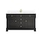 James Martin Vanities Brookfield 60 in Single Vanity, Black Onyx w/Single Hole 3 CM White Zeus Silestone Top & Backsplash 547-V60S-BKO-1WZ - alternate 1