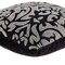 Homeroots 18" Black and Silver Damask Velvet Throw Pillow With Beads 529340 - alternate 3
