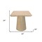 Homeroots 24" Natural Distressed Solid Wood Square Pedestal End Table 605354 - alternate 3