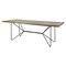 Homeroots 84" Natural And Black Solid Wood And Metal Trestle Base Dining Table 380464 - alternate 1