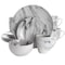 Elama Fine Marble 16 Piece Stoneware Dinnerware Set in Black and White EL-FINEMARBLE - alternate 1