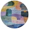 Homeroots 8' Blue Purple And Green Round Abstract Washable Indoor Outdoor Area Rug 604362 - alternate 4