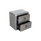 Homeroots 24" Silver Two Drawer Nightstand 488768 - alternate 2