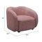 Homeroots 36" Pink And Black Faux Shearling And Upholstered Arm Chair 572310 - alternate 3