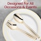 Smarty Had A Party Gold Disposable Plastic Serving Spoons (60 Serving Spoons), 60PK 2642-G-CASE - alternate 3