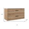 Homeroots 40" Natural Wood Freestanding Bathroom Vanity With White Sink And Two Drawers 627387 - alternate 2