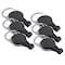 Sicurix No-Twist Carabiner ID Card Reel with Slot Hook, Black, 6PK 68434 - alternate 1