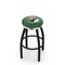 Holland Bar Stool Co 25" Blk Wrinkle Bemidji State Swivel Bar Stool, Chrome Ring L8B2C25BmijSt - alternate 1