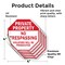 Signmission Private Property No Trespassing Vio, 4 inch X 4 inch, Vinyl Decal, 5PK OC-D-5PACK-4-148 - alternate 2