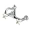 Kingston Brass Two-Handle Wall Mount Bridge Kitchen Faucet, Polished Chrome KS3251PX - alternate 1