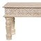 Homeroots 58" White Floral Distressed Solid Wood Dining Bench 522088 - alternate 3