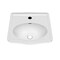 Whitehaus Collection 15 in Rectangular Wall Mount Basin with Integrated Oval Bowl and Single Faucet Drilling /w Overflow B-LO944 - alternate 2