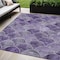 Homeroots 5' X 8' Purple Lilac And Lavender Abstract Washable Indoor Outdoor Area Rug 577680 - alternate 1