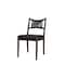 Homeroots Set of Two Black and Walnut Fabric and Wood Partially Open Back Dining Side Chairs, 2PK 716275 - alternate 1