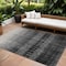 Homeroots 9' X 12' Black Ivory And Gray Ombre Washable Indoor Outdoor Area Rug 602825 - alternate 1