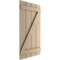 Ekena Millwork Rustic Four Board Joined Board-n-Batten Knotty Pine Faux Wood Shutters w/Z-Board, 22W x 76H, PR SHUBJZ22X76KPPR - alternate 4