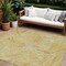 Homeroots 9' X 12' Gold Copper And Brown Geometric Washable Indoor Outdoor Area Rug 594789 - alternate 1