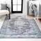 Jonathan Y Bausch Bohemian Distressed Chenille Non-Slip Machine-Washable Dark Gray/Blue 3 ft. x 5 ft. Area Rug WSH201D-3 - alternate 1