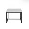 Homeroots 15" Black And White Stone And Metal Square End Table 487347 - alternate 1