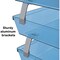 Acrimet Facility 4 Tier Letter Tray Side Load Letter Size Desktop File Organizer Plastic Clear Blue 256.2 - alternate 2