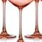 Homeroots Set of Four Coral Crystal Shallow Bowl Stemmed Coupe 485962 - alternate 2