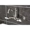 Kingston Brass Two-Handle Wall Mount Bridge Kitchen Faucet, Polished Nickel KS1266BPL - alternate 3