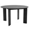 Homeroots 51" Black Solid Wood Round Top Dining Table 712181 - alternate 1