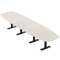 Skutchi Designs Arc Boat Conference Table With Power, 48 in W, 192 in L HAR-ABOT-48X192-T.BK-K458-NA - alternate 1