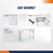 4Dock 4 Foot Heavy Duty Portable Folding Table, Dining Table, White FT002 - alternate 2