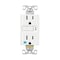 Eaton Wiring Devices Eaton Tamper and Weather-Resistant GFCI Receptacle, 125 V, 15 A, NEMA: NEMA 5-15R, Back, Side Wiring TWRGF15W - alternate 1