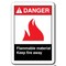 Signmission 10 in Height, Plastic, ANSI-710DS Flammable Material Keep, ANSI-710DS Flammable Material Keep ANSI-710DS Flammable Material Keep - alternate 2
