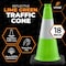 Xpose Safety Traffic Safety Cone, 18 in, Premium PVC, 6 in Reflective Collar, Lime Green, Half Pallet (450) LTC18-6-HP450-X - alternate 2