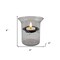 Homeroots 4" Clear Glass Tabletop Hurricane Candle Holder With Candle 483924 - alternate 2