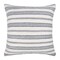 Homeroots 20" Navy and White Striped Throw Pillow With Ruffle 554540 - alternate 1