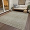 Homeroots 9' X 12' Taupe Green And Ivory Tribal Washable Indoor Outdoor Area Rug 582654 - alternate 3