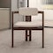 Leisuremod Velo Series Modern Dining Chair in Walnut Color Wood with Taupe Seat, 2PK VCWN-51TP-2 - alternate 2