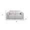 Homeroots 65in Light Gray and Black Italian Leather Power Reclining Loveseat 720493 - alternate 2