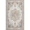 Jonathan Y Sersi Ornate Large Medallion Border Non-Slip Machine-Washable Beige/Cream 4 ft. x 6 ft. Area Rug WSH505H-4 - alternate 1