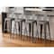 Homeroots Set of Four 26" Gray Steel and Metal Low Back Counter Height Bar Chairs, 4PK 555112 - alternate 2