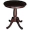 International Concepts Round 30 in Round Top Pedestal Table, 28.9 inH, Rich Mocha, 30 W, 30 L, 28.9 in H, Wood, Rich Mocha K15-30RT - alternate 1