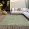 Homeroots 10' X 14' Green And Ivory Geometric Washable Indoor Outdoor Area Rug 596925 - alternate 2