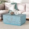 Bali & Pari Nitza Bohemian Blue Coconut Shell and Acacia Wood Coffee Table 247-13739-ZORO - alternate 4