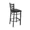 Holland Bar Stool Co 25" Stationary Counter Stool, Black Wrinkle, Canter Iron Seat 40025BW008 - alternate 2